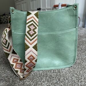 Faux Leather Crossbody Bag